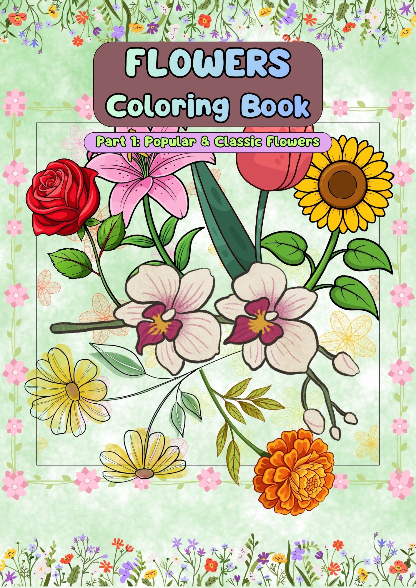 Flowers Coloring Book Part 1
